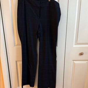 Women's Navy Window Pane Pants